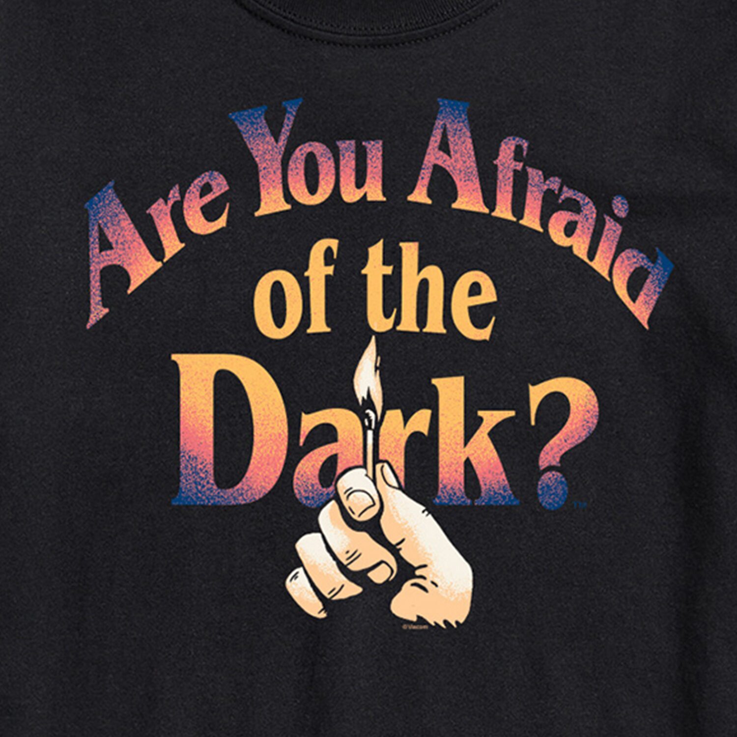 Are You Afraid Of The Dark Halloween Mens Crew Neck Short Sleeve Regular Fit Graphic T-Shirt