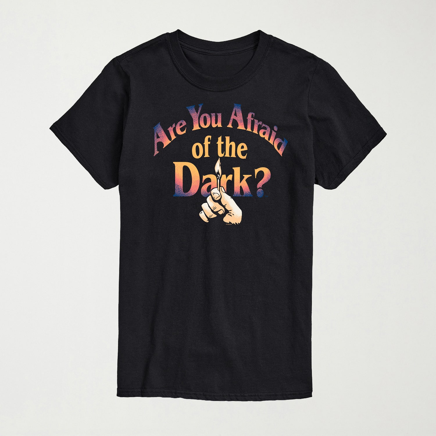 Are You Afraid Of The Dark Halloween Mens Crew Neck Short Sleeve Regular Fit Graphic T-Shirt