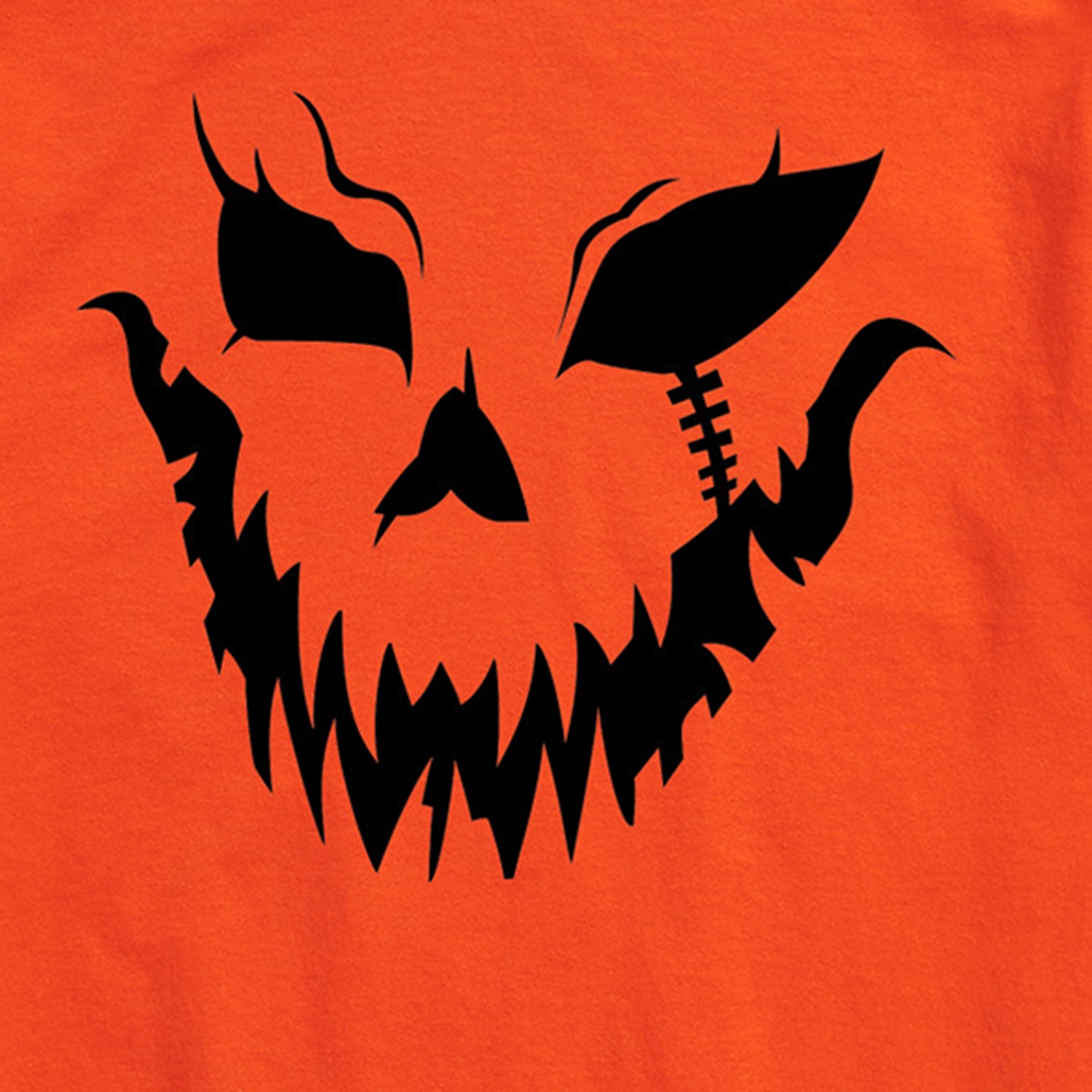 Scary Jack O Lantern Mens Crew Neck Short Sleeve Regular Fit Graphic T-Shirt