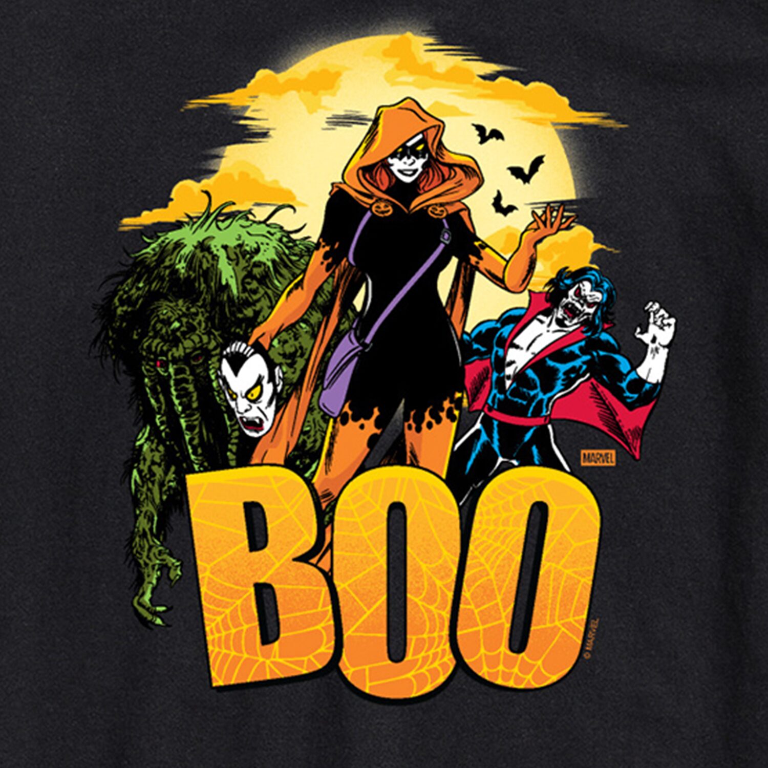 Villains Boo Collage Mens Crew Neck Short Sleeve Regular Fit Marvel Graphic T-Shirt