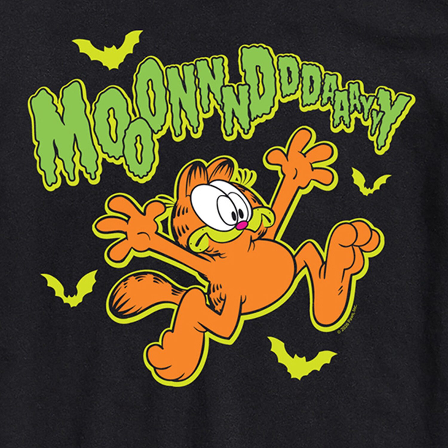 Scary Monday Halloween Mens Crew Neck Short Sleeve Regular Fit Garfield Graphic T-Shirt
