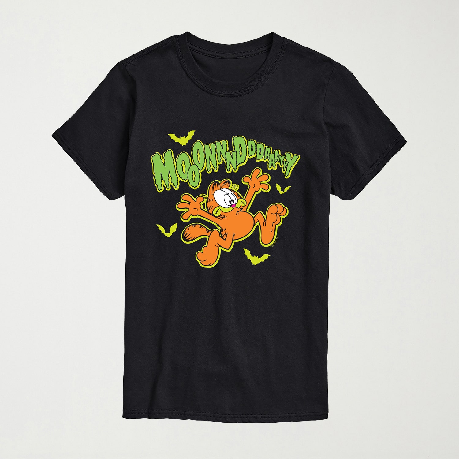 Scary Monday Halloween Mens Crew Neck Short Sleeve Regular Fit Garfield Graphic T-Shirt