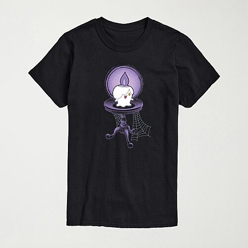 Litwick Spider Web Halloween Mens Crew Neck Short Sleeve Regular Fit Pokemon Graphic T-Shirt, Medium, Black