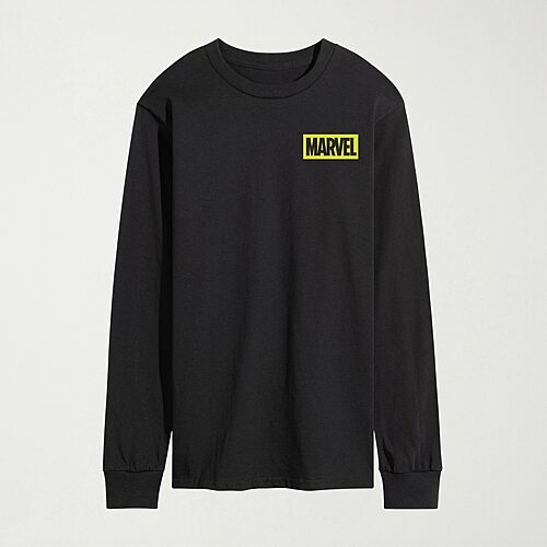 Beware The Undead Mens Crew Neck Long Sleeve Regular Fit Marvel Graphic T-Shirt, X-large, Black