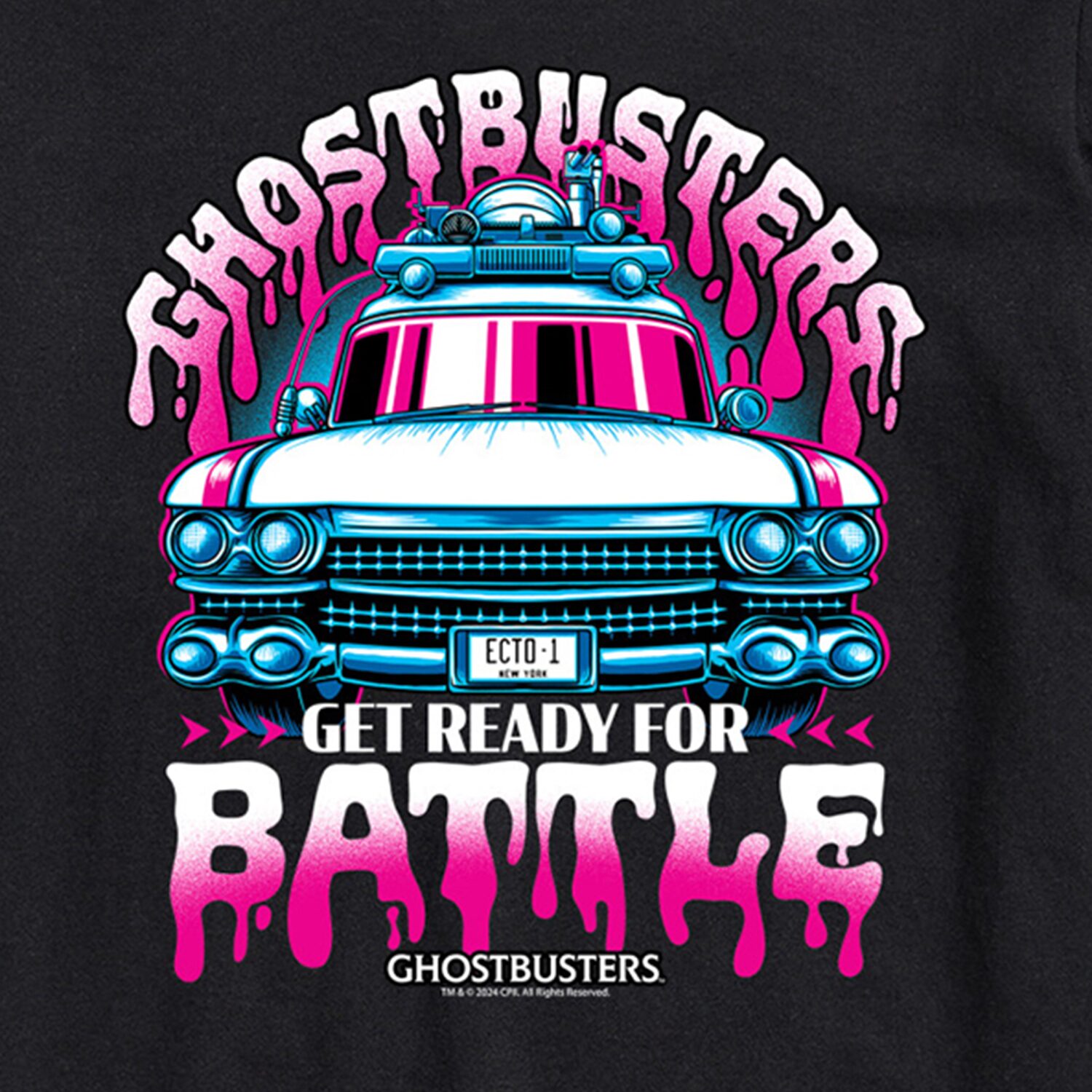 Ghostbusters Ready For Battle Mens Crew Neck Short Sleeve Regular Fit Graphic T-Shirt