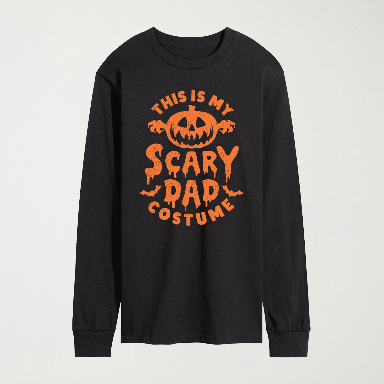 This Is My Scary Dad Costume Mens Crew Neck Long Sleeve Regular Fit Graphic T-Shirt
