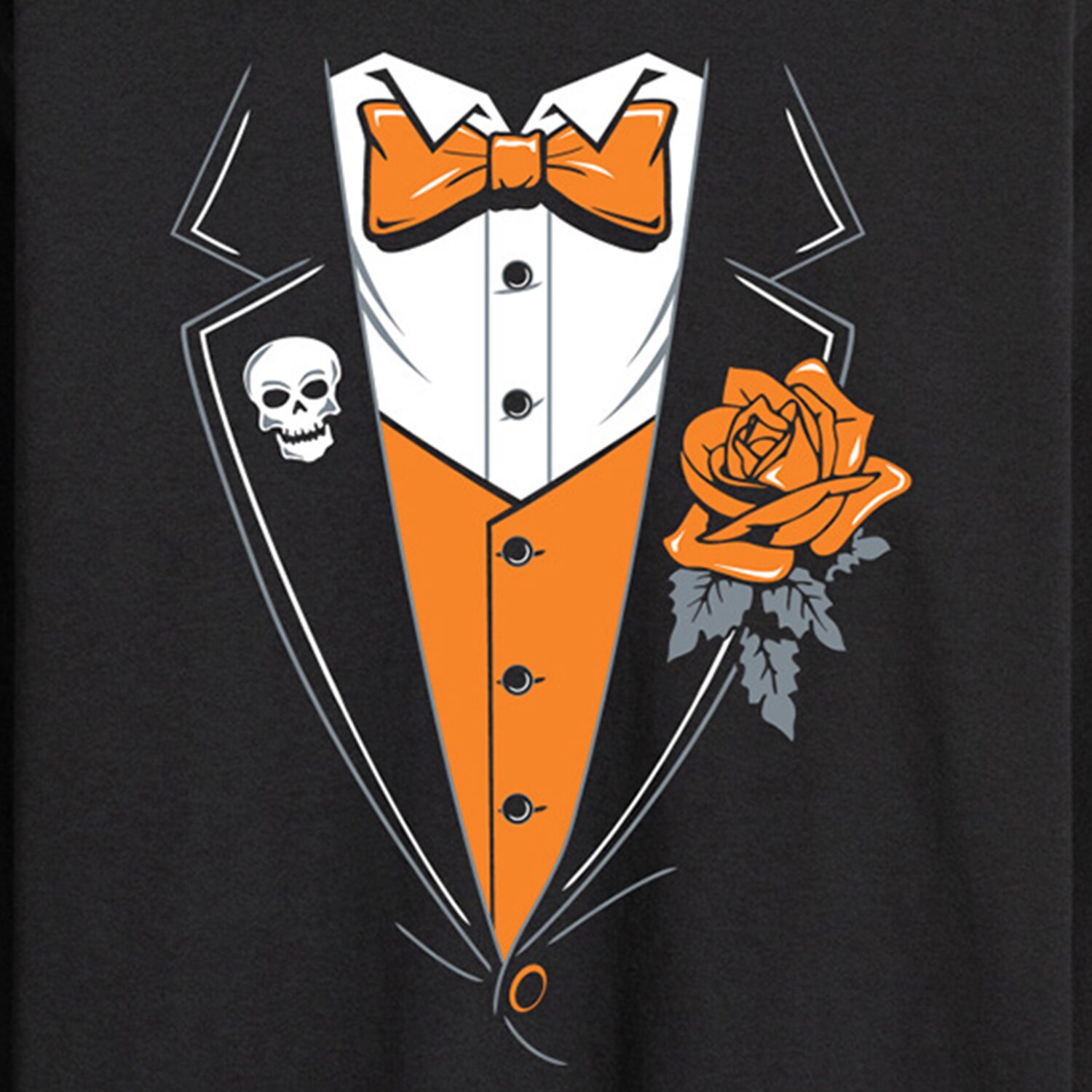 Tuxedo Costume Mens Crew Neck Long Sleeve Regular Fit Graphic T-Shirt