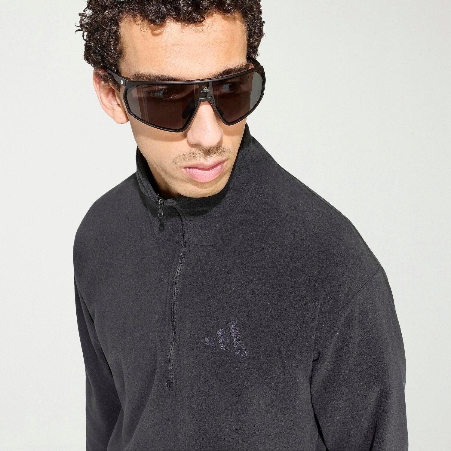 adidas Terrex Essentials Sweatshirt Mens Mock Neck Long Sleeve Active Quarter-Zip Pullover