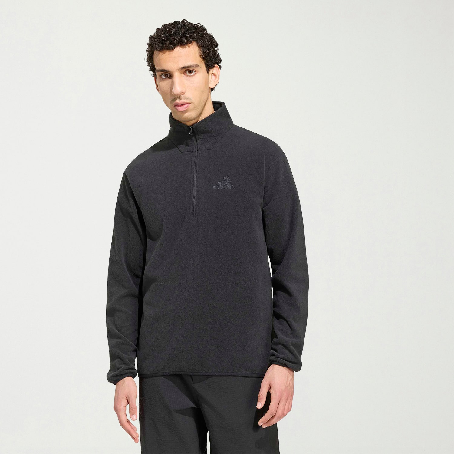 adidas Terrex Essentials Sweatshirt Mens Mock Neck Long Sleeve Active Quarter-Zip Pullover