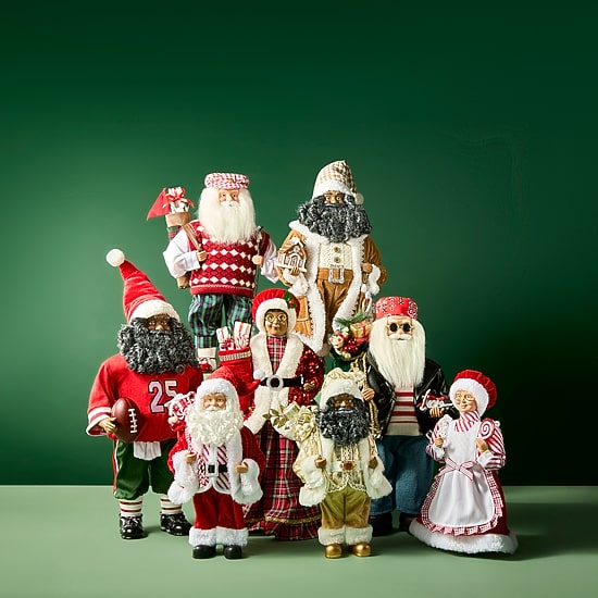 North Pole Trading Co. African American 18" List Mrs. Christmas Santa Figurine