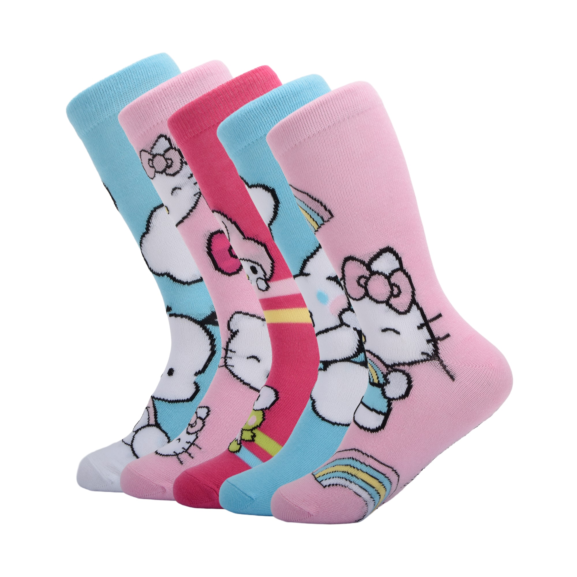 Womens Pair Hello Kitty Crew Socks