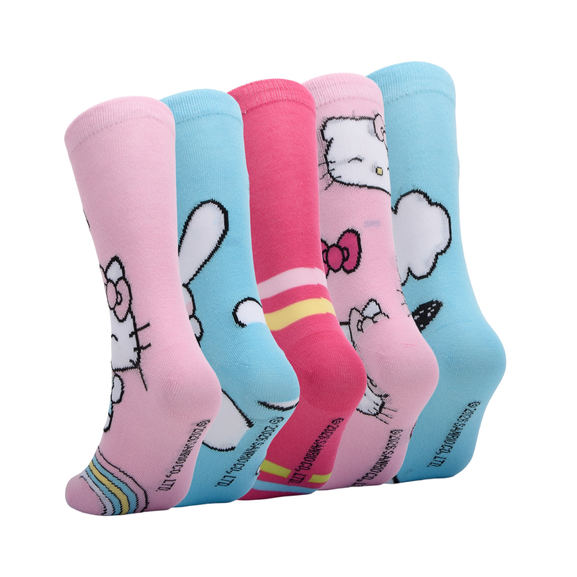 Womens Pair Hello Kitty Crew Socks