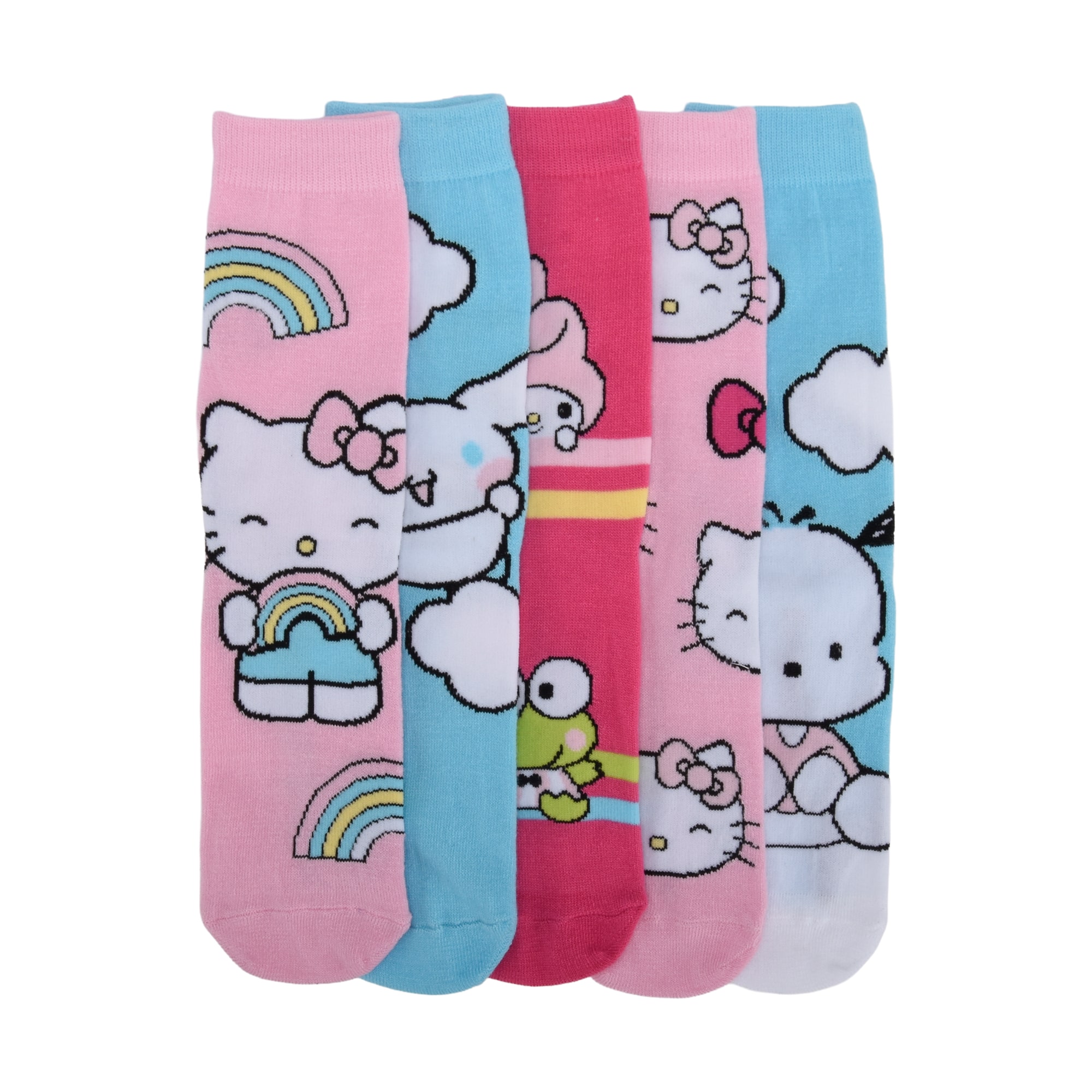 Womens Pair Hello Kitty Crew Socks