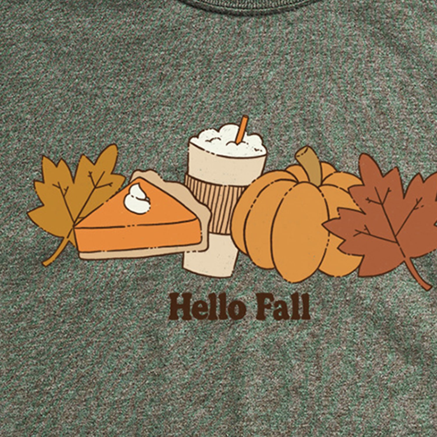 Hello Fall Mens Crew Neck Short Sleeve Regular Fit Graphic T-Shirt