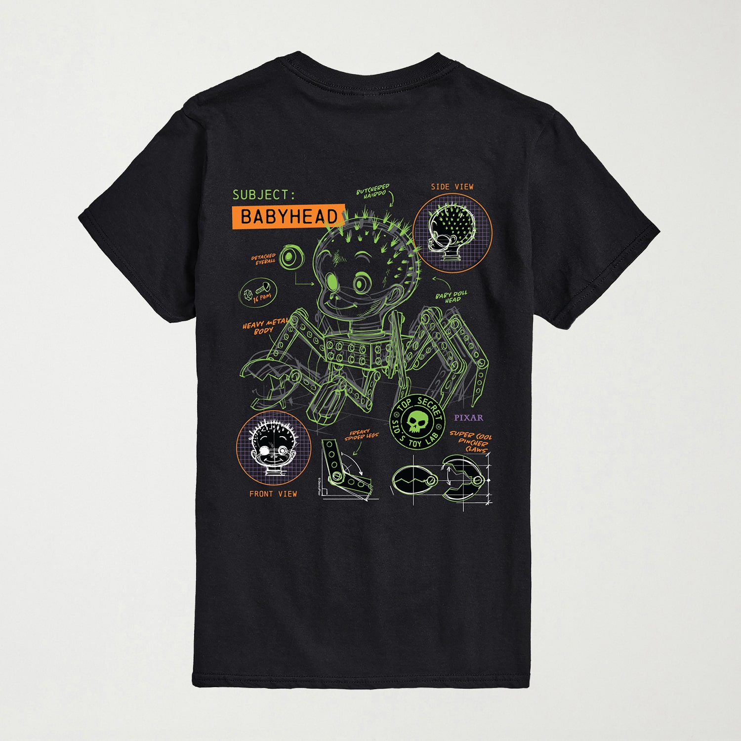 Sids Toy Lab Spider Blue Print Halloween Mens Crew Neck Short Sleeve Regular Fit Story Graphic T-Shirt
