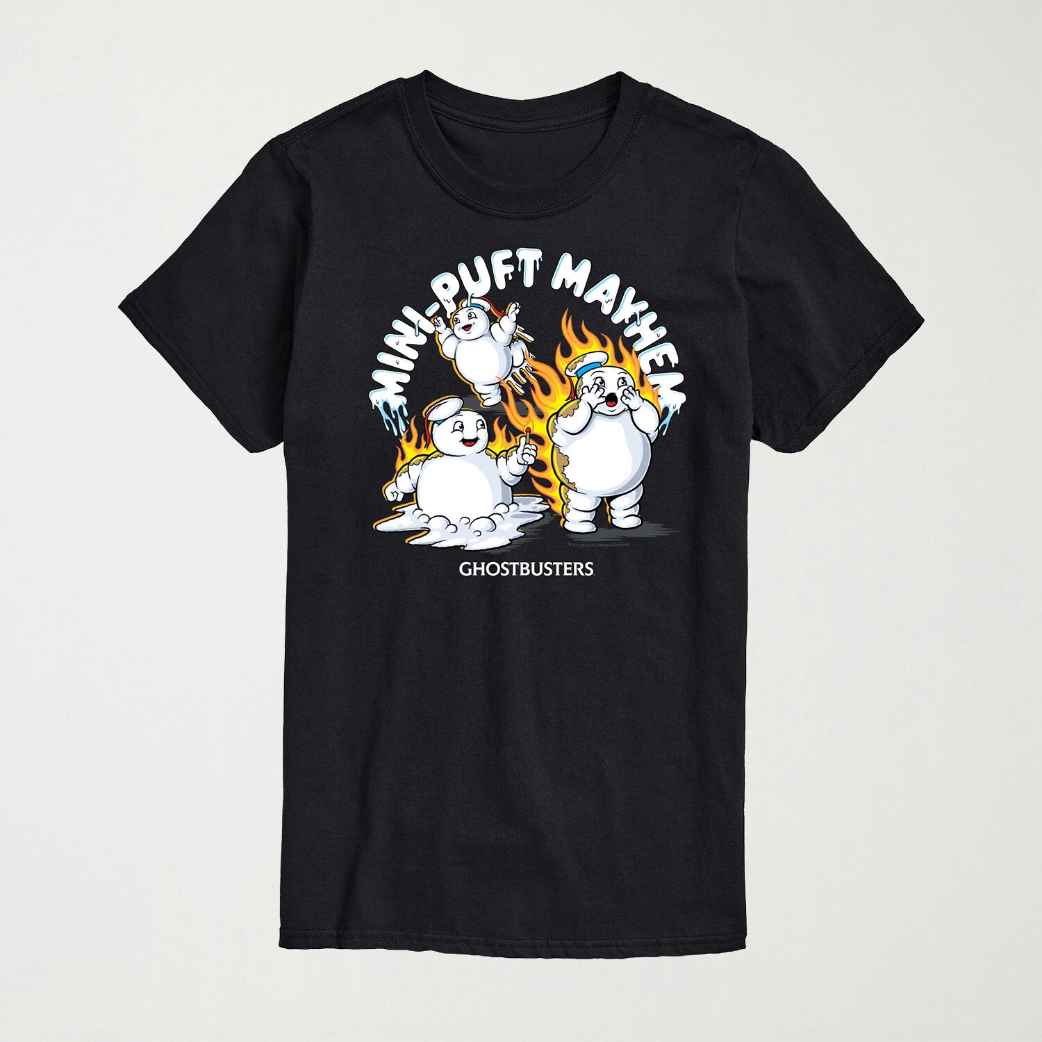 Ghostbusters Mini Pufts Mayhem Mens Crew Neck Short Sleeve Regular Fit Graphic T-Shirt