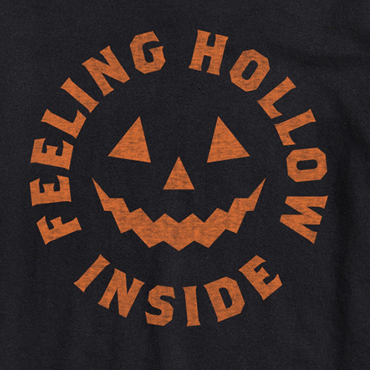 Feeling Hollow Insides Jackolantern Halloween Mens Crew Neck Short Sleeve Regular Fit Graphic T-Shirt