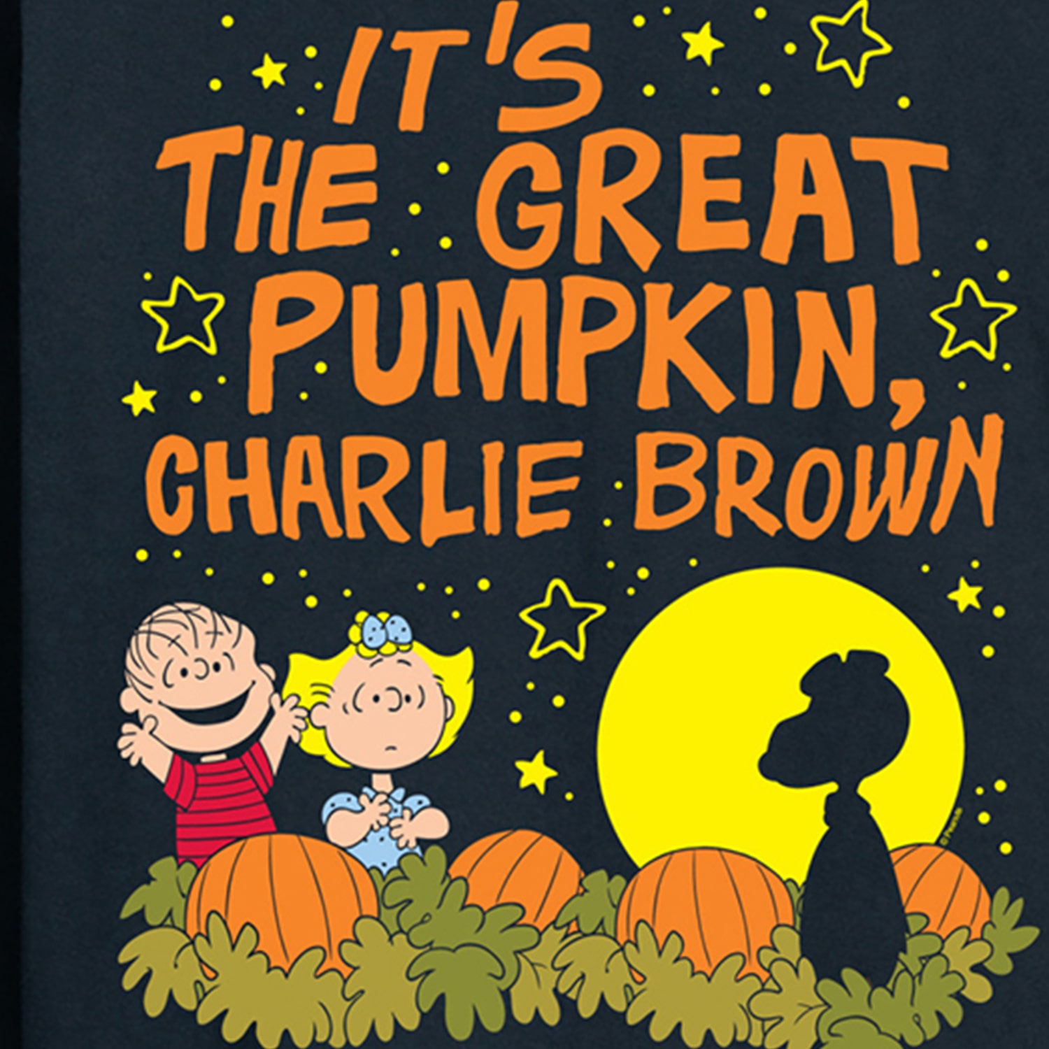 Great Pumpkin 60th Halloween Mens Crew Neck Long Sleeve Regular Fit Peanuts Graphic T-Shirt