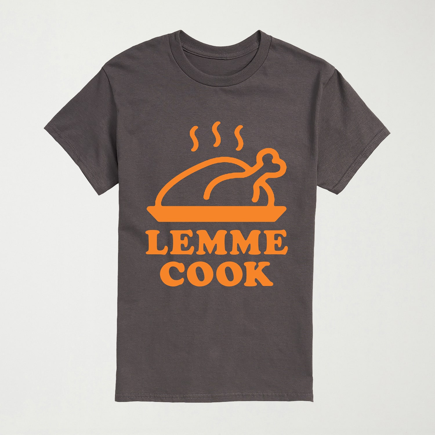 Lemme Cook Thanksgiving Turkey Mens Crew Neck Short Sleeve Regular Fit Graphic T-Shirt