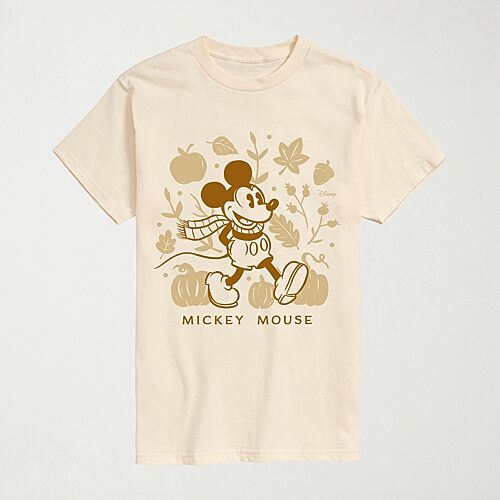 Fall Leaves Pumpkins Mens Crew Neck Short Sleeve Regular Fit Graphic T-Shirt, X-large, Beige