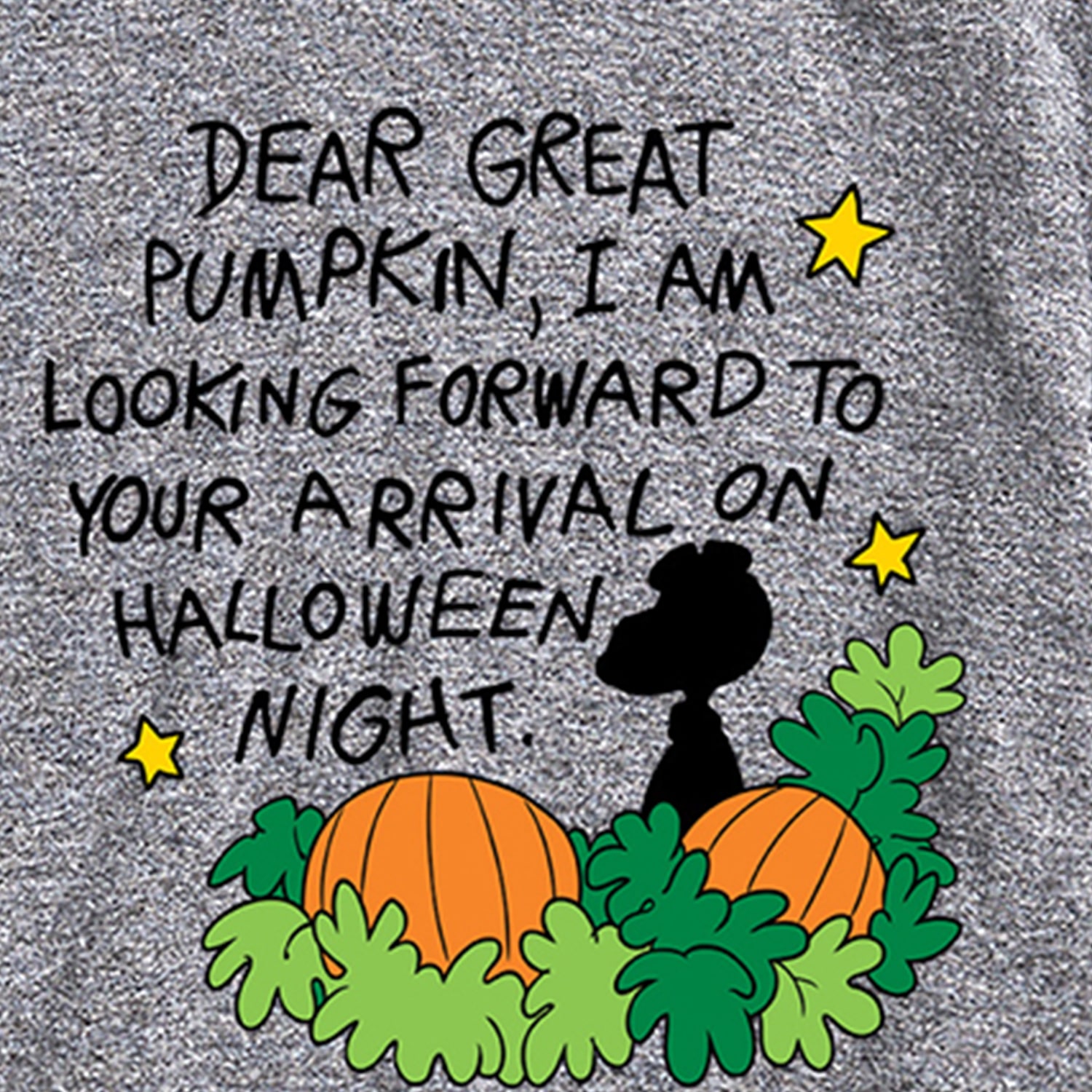 Linus Great Pumpkin Halloween Mens Crew Neck Short Sleeve Regular Fit Peanuts Graphic T-Shirt