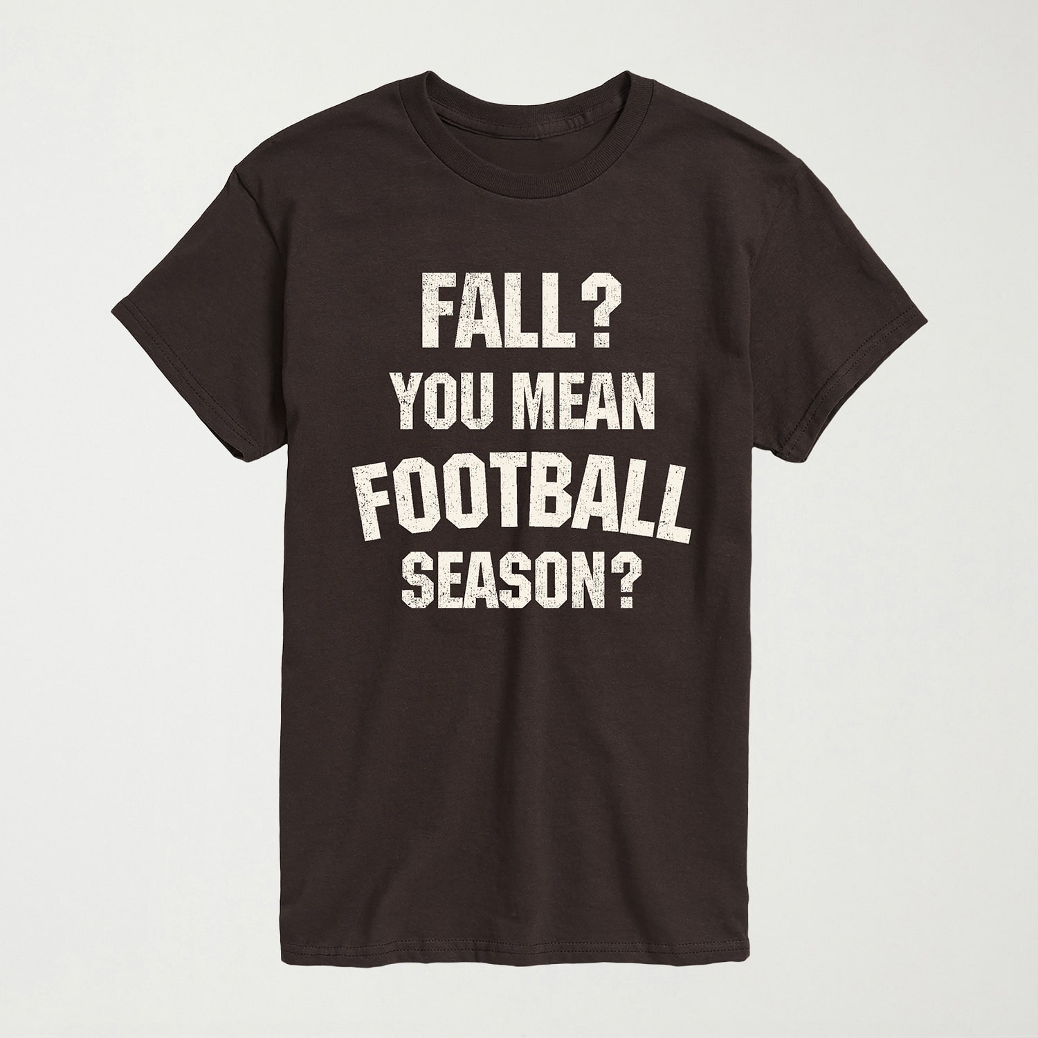 Fall Football Seasons Mens Crew Neck Short Sleeve Regular Fit Graphic T-Shirt