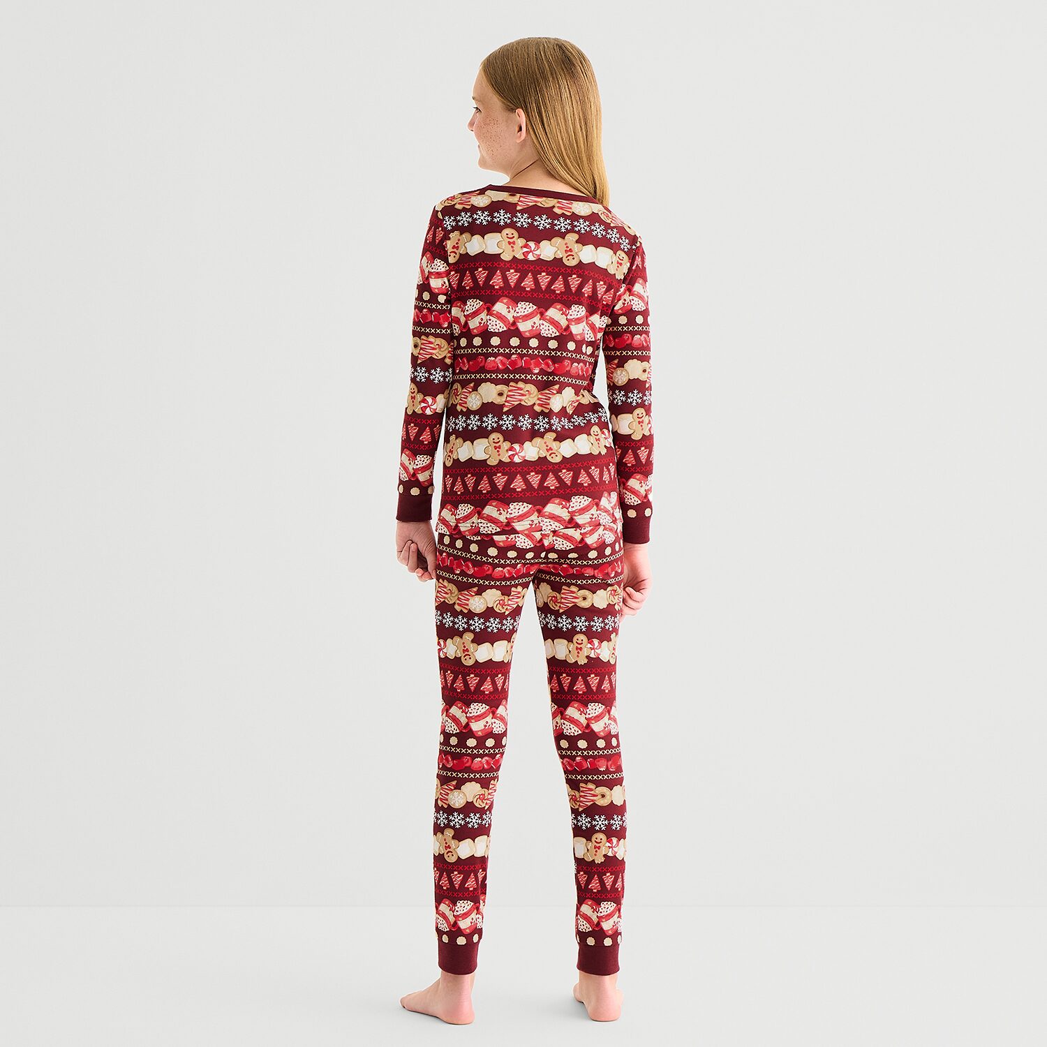 North Pole Trading Co. Little & Big Kid Unisex Fleece Crew Neck Long Sleeve 2-pc. Matching Family Pajama Set