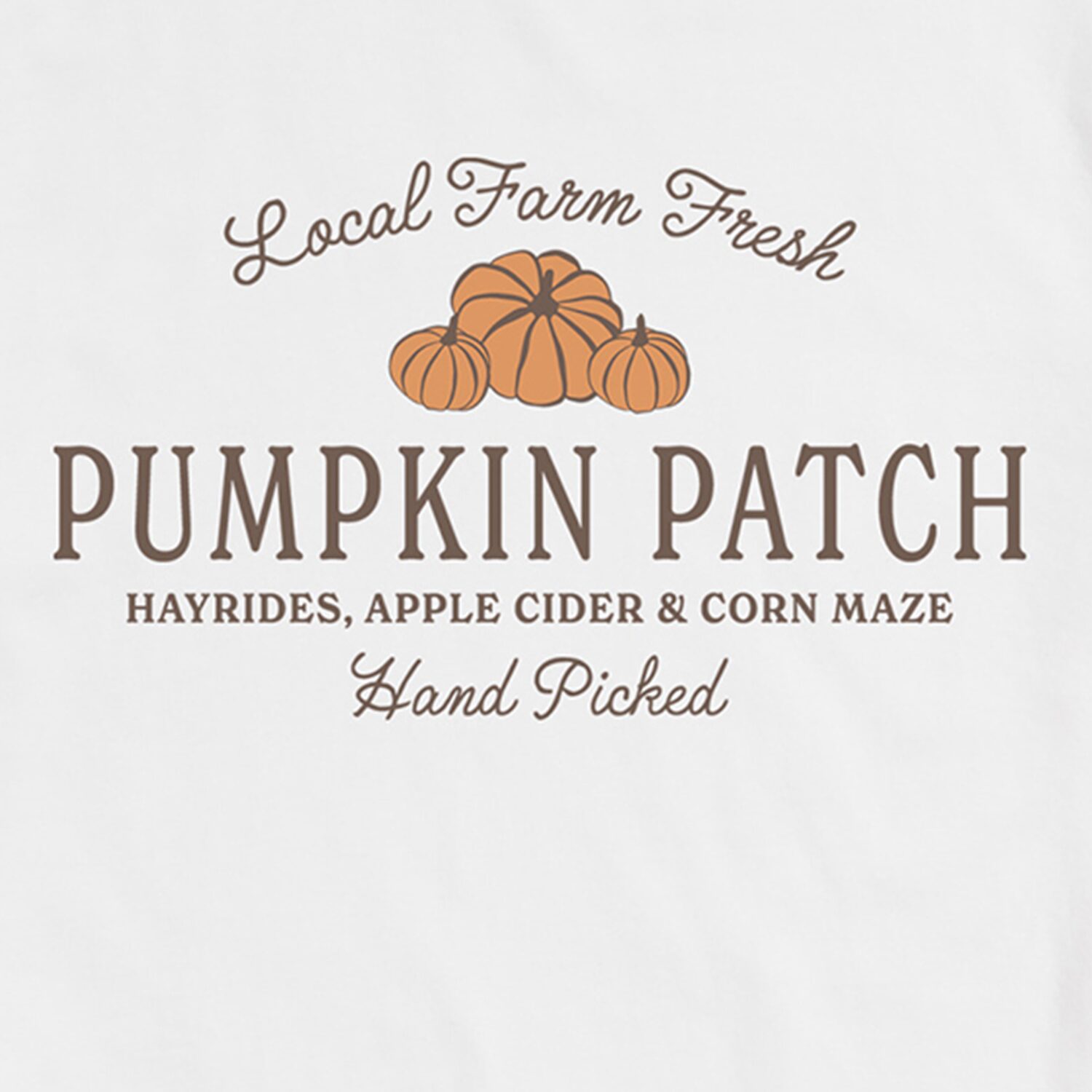 Local Pumpkin Patch Fall Mens Crew Neck Short Sleeve Regular Fit Graphic T-Shirt