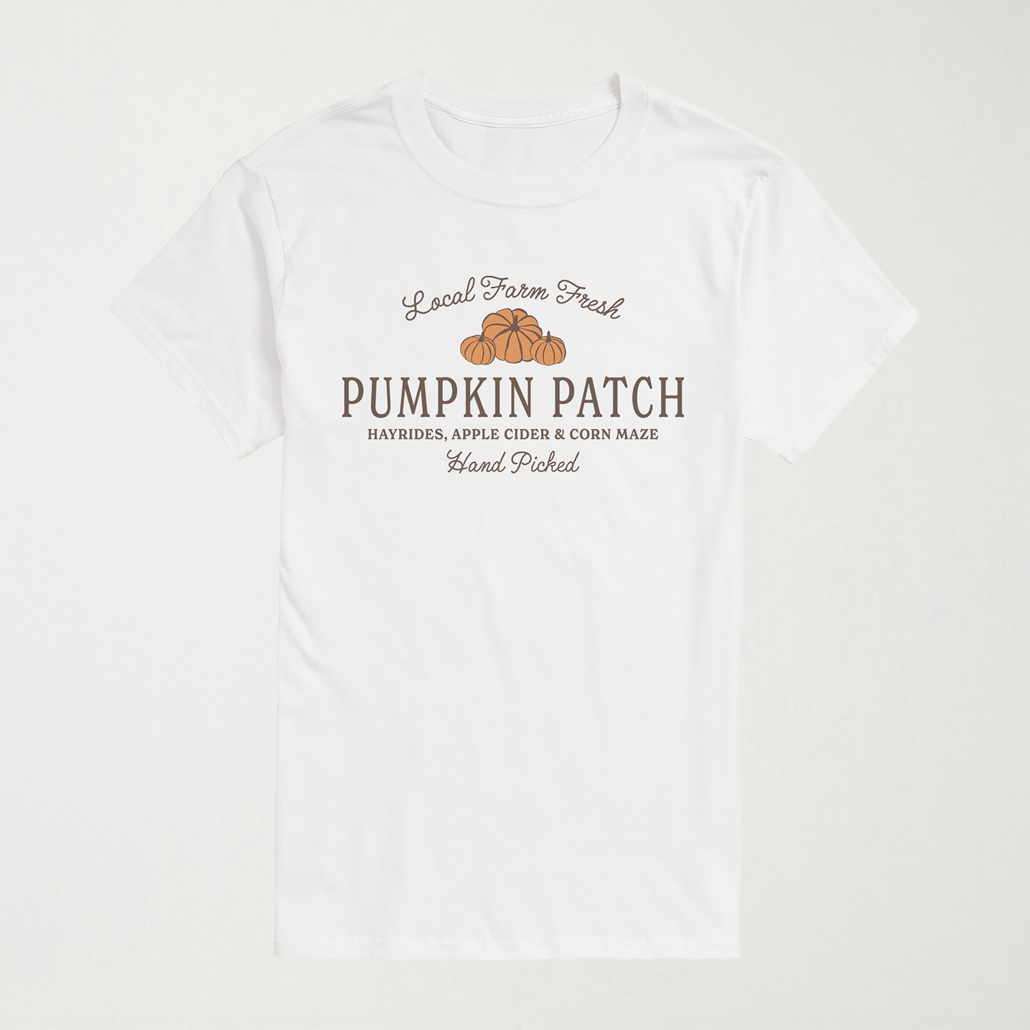 Local Pumpkin Patch Fall Mens Crew Neck Short Sleeve Regular Fit Graphic T-Shirt