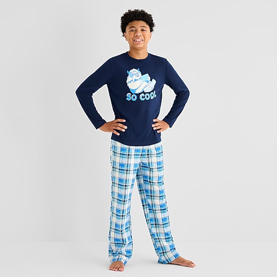 North Pole Trading Co. Little & Big Kid Unisex Crew Neck Long Sleeve 2-pc. Matching Family Husky Pajama Set