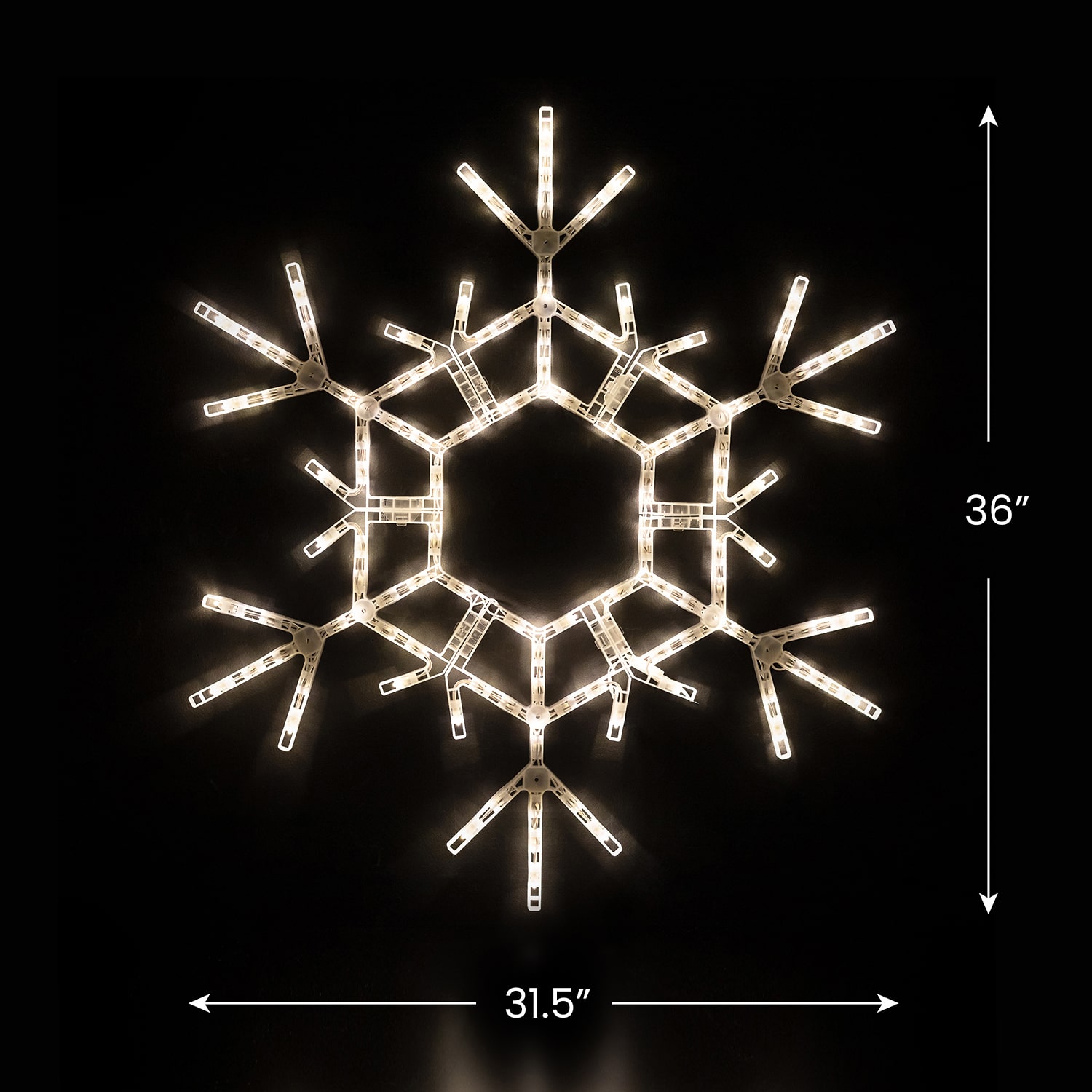 Northlight 36" Large Led Lighted Foldable Snowflake Outdoor Christmas Yard Art