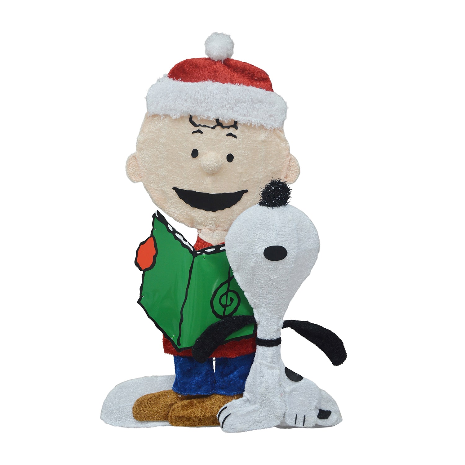 Northlight 32" Led Lighted Peanuts Charlie And Snoopy Caroling Outdoor Christmas Yard Art