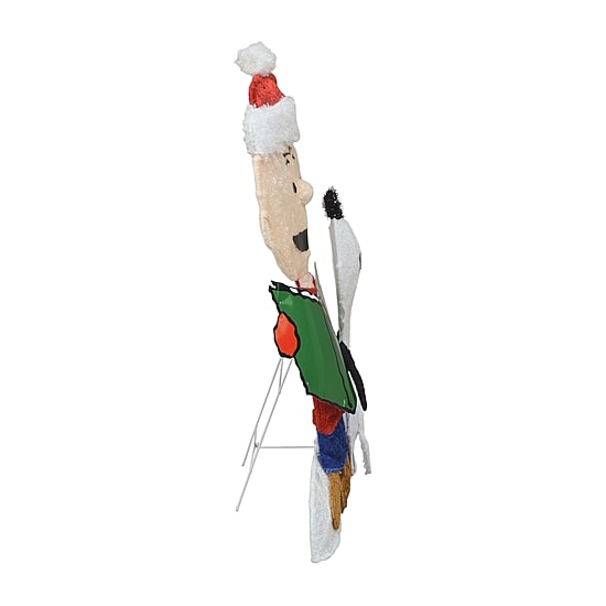 Northlight 32" Led Lighted Peanuts Charlie And Snoopy Caroling Outdoor Christmas Yard Art