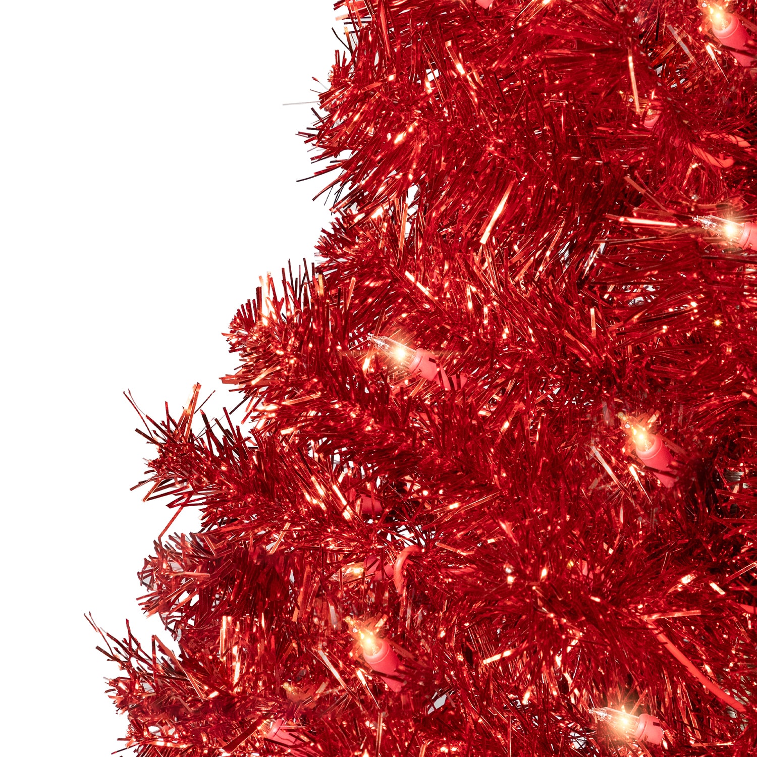 Northlight Pre Lit Profile Artificial Tinsel Lights 6 Foot Pre-Lit Christmas Tree