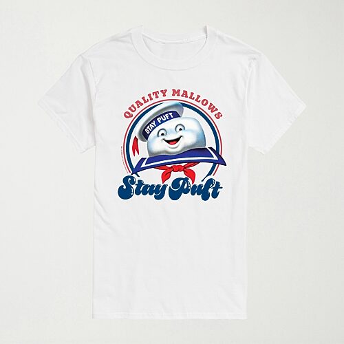 Stay Puft Quality Mallows Mens Crew Neck Short Sleeve Regular Fit Ghostbusters Graphic T-Shirt, X-large, White