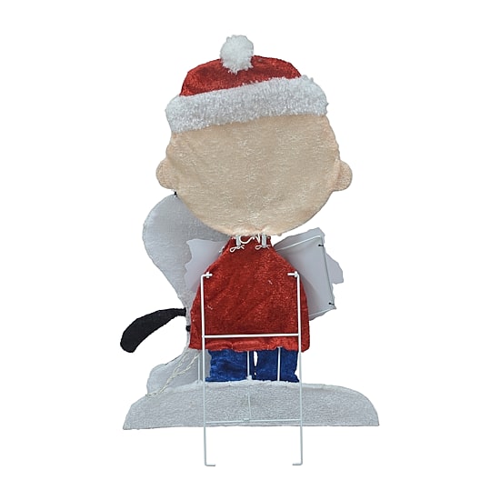 Northlight 32" Led Lighted Peanuts Charlie And Snoopy Caroling Outdoor Christmas Yard Art