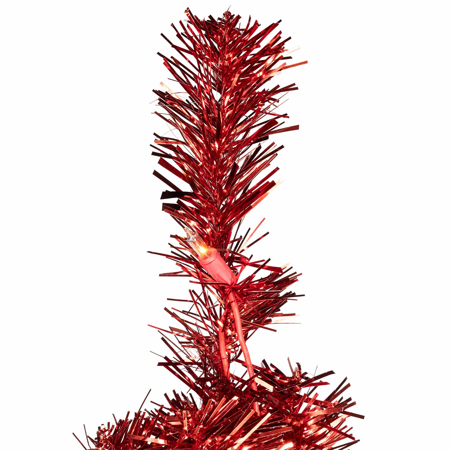 Northlight Pre Lit Profile Artificial Tinsel Lights 6 Foot Pre-Lit Christmas Tree