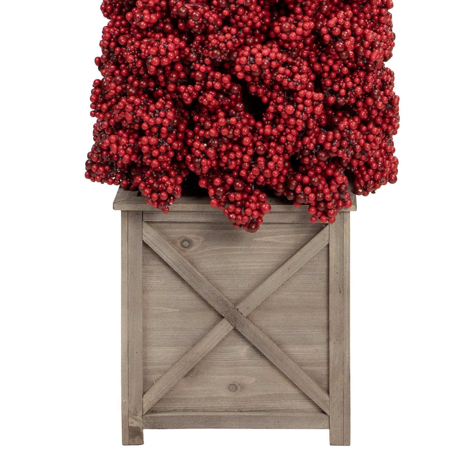 Northlight 50" Artificial Berry Cone Potted 4 Foot Potted Christmas Tree