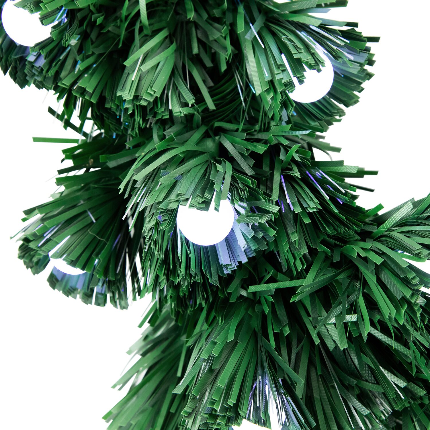 Northlight 12" Pre Lit Small Fiber Optic Artificial Globe Lights Wreath
