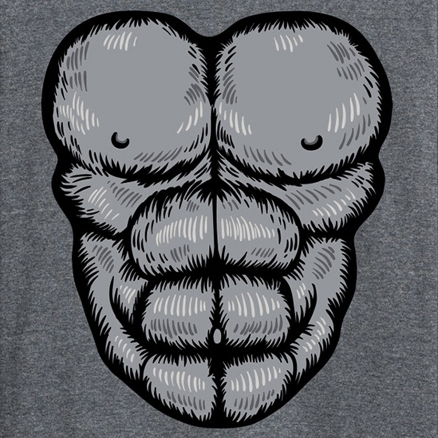 Gorilla Chest Costume Mens Crew Neck Long Sleeve Regular Fit Graphic T-Shirt