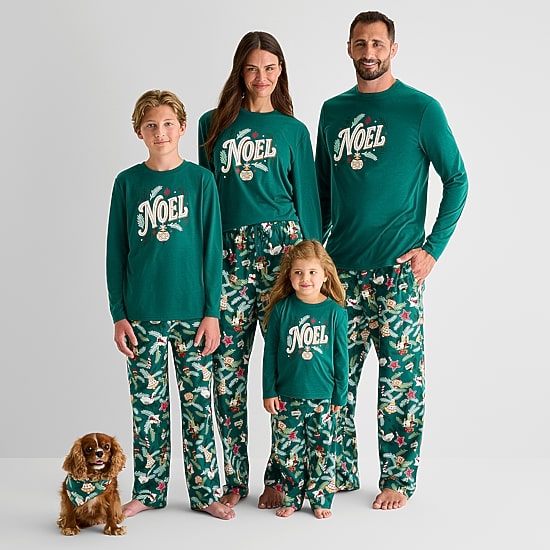 North Pole Trading Co. Unisex Adaptive Easy-on + Easy-off Crew Neck Long Sleeve 2-pc. Matching Family Pajama Set