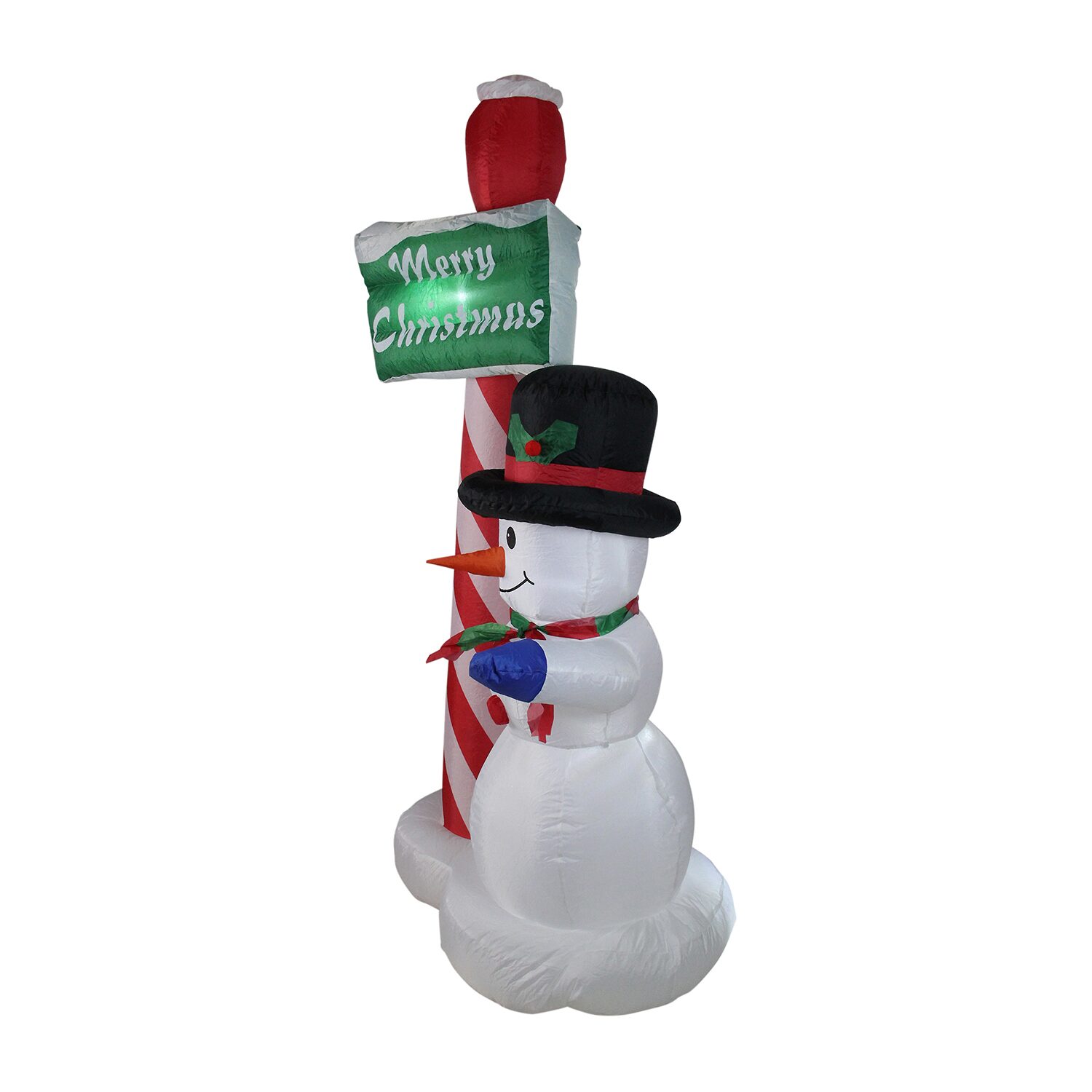 Northlight 6ft Inflatable Lighted Snowman With Sign Yard Art Christmas Inflatable
