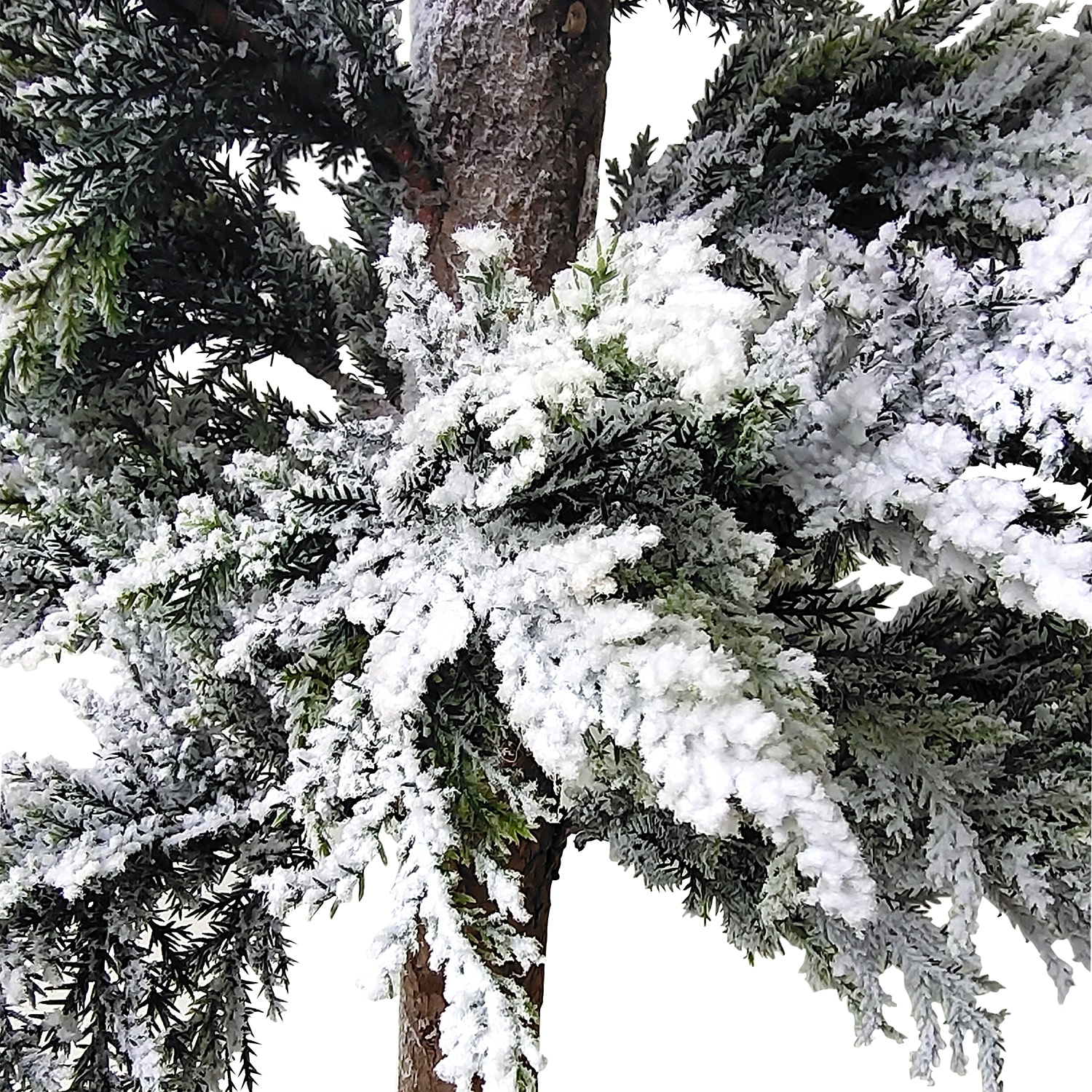 Northlight 35.25" Heavily Flocked Pine Tree In Natural Jute Base 3 Foot Flocked Pine Christmas Tree