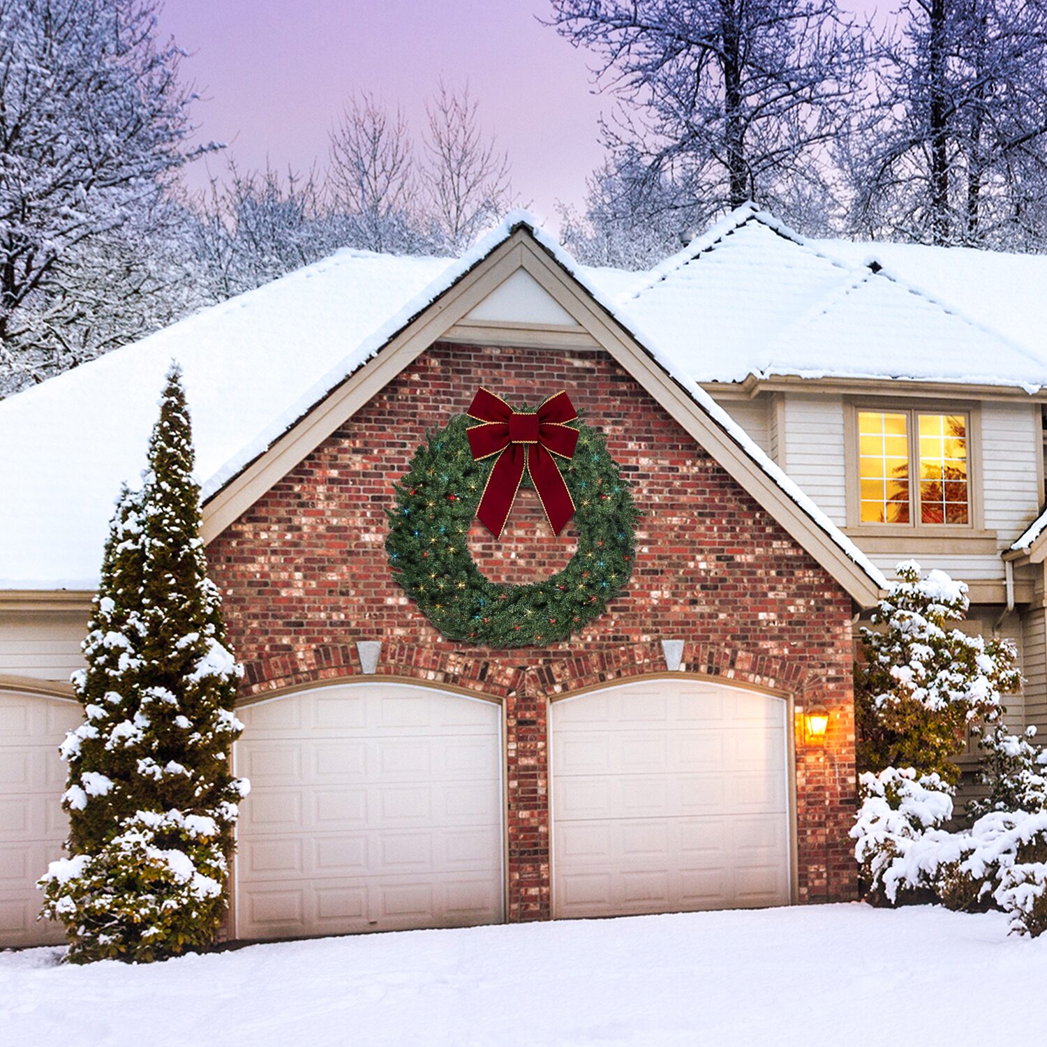 Northlight 5ft Pre Lit Commercial Canadian Pine Artificial Lights Pre-Lit Wreath