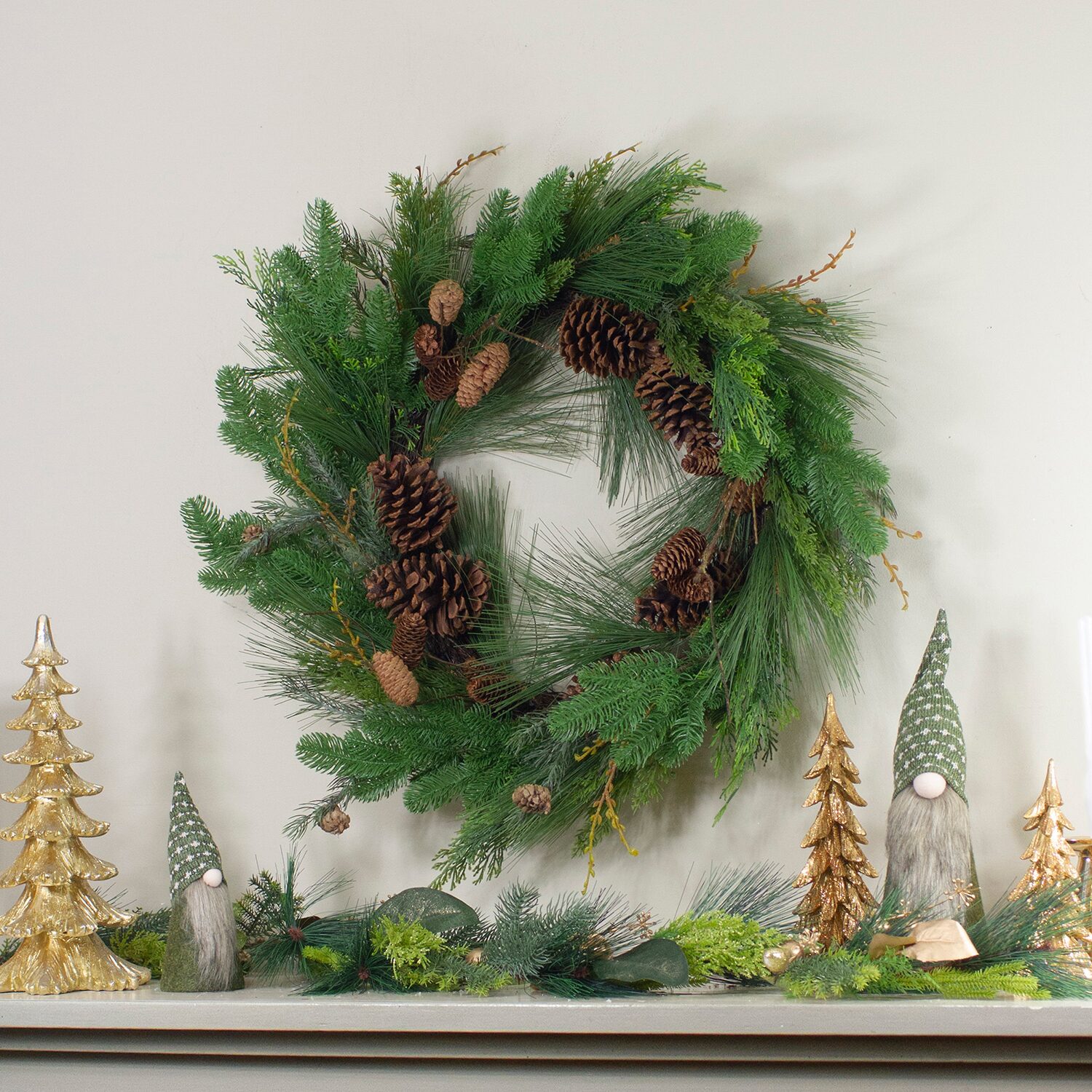 Northlight 32" Pine Cone And Cedar Artificial Wreath