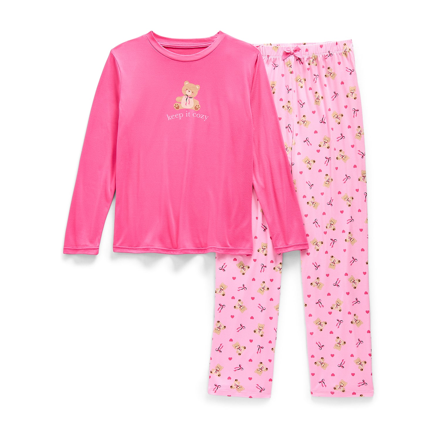 Jaclyn Na Girls Crew Neck Long Sleeve 2-pc. Pajama Set