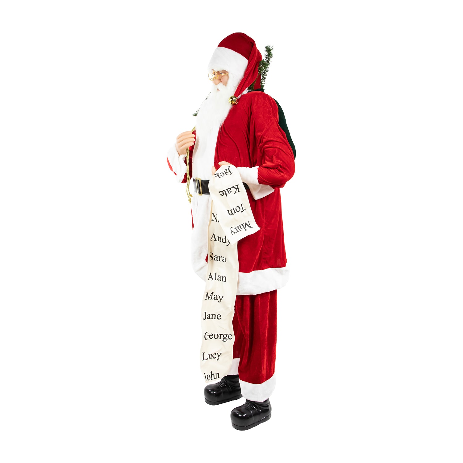 Northlight 72" Santa Claus With Naughty Or Nice List Christmas Figurine