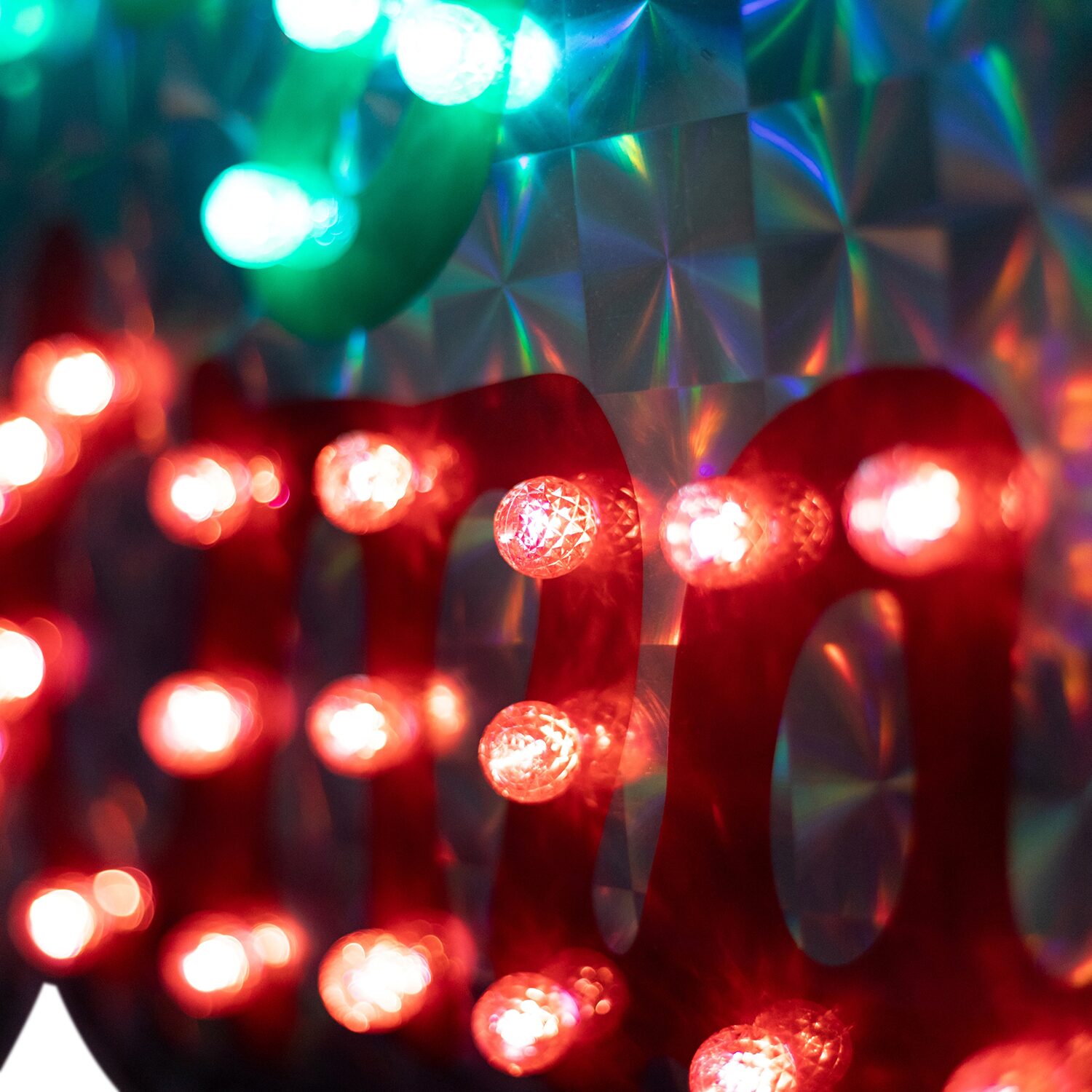 Northlight 42" Led Lighted Holographic Sign Outdoor Christmas Yard Art