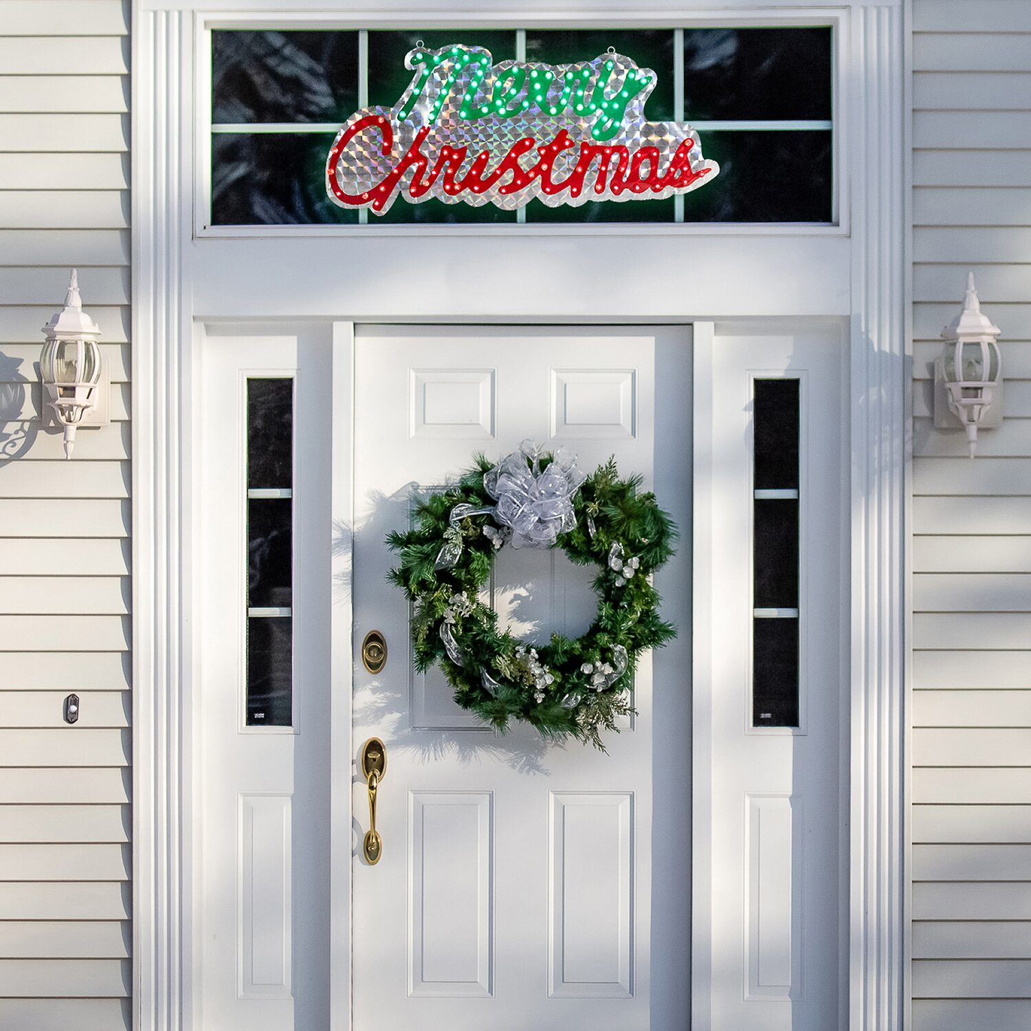Northlight 42" Led Lighted Holographic Sign Outdoor Christmas Yard Art