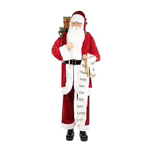 Northlight 72" Santa Claus With Naughty Or Nice List Christmas Figurine In Multi